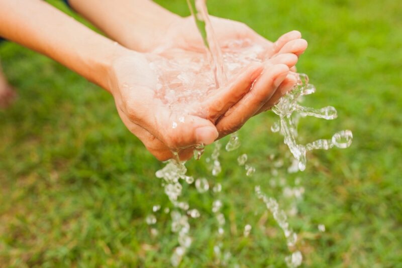 washing hands