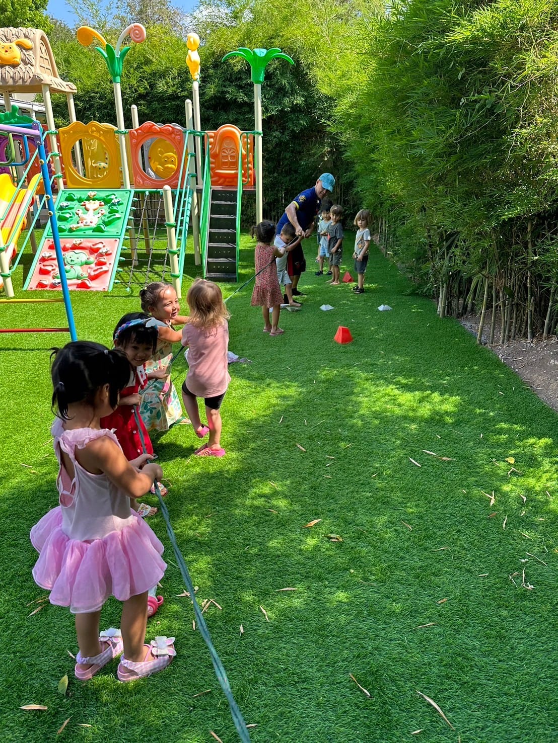 Kids play in playgroud