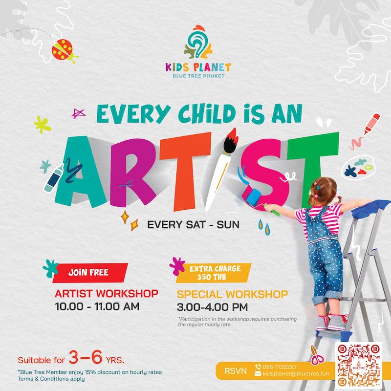 Kids Planet at Blue Tree Phuket - Artist Workshop
