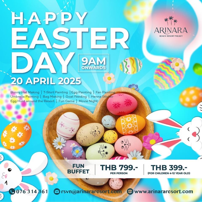 Arinara Beach Resort Phuket - Happy Easter Day