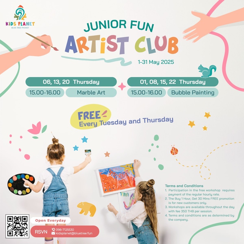 Kids Planet at Blue Tree Phuket - Junior Fun Artist Club