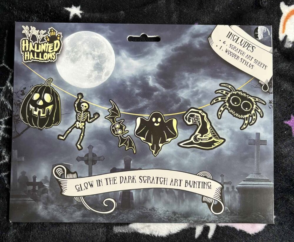 Halloween Glow In The Dark Scratch Art Bunting