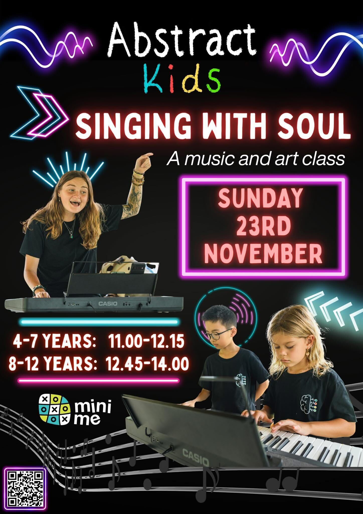 Abstract Kids Singing with Soul