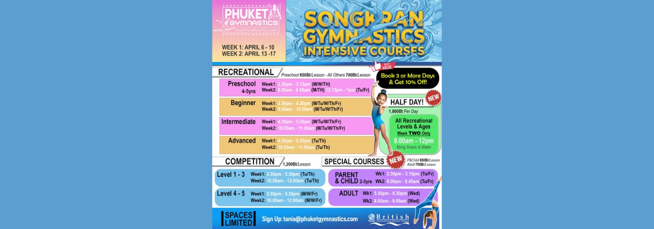 Phuket Gymnastics Songkran Camp